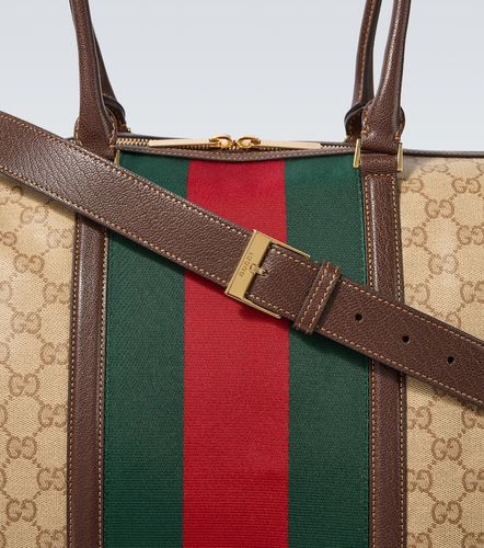 Borsa da viaggio Medium in canvas GG con Web Stripe - Gucci - Modalova