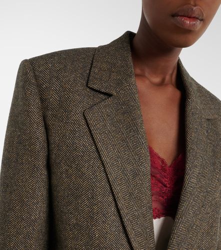 Blazer in misto lana a spina di pesce - Saint Laurent - Modalova
