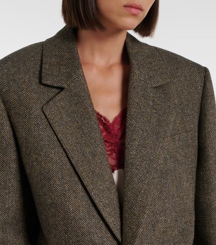Herringbone wool-blend blazer - Saint Laurent - Modalova
