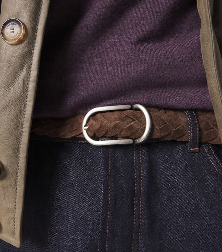 Braided suede belt - Brunello Cucinelli - Modalova