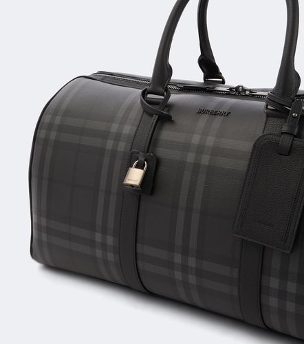 Borsa da viaggio Check con pelle - Burberry - Modalova