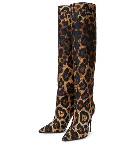 Leopard-print over-the-knee boots - Dolce&Gabbana - Modalova