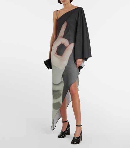 Printed one-shoulder midi dress - MM6 Maison Margiela - Modalova