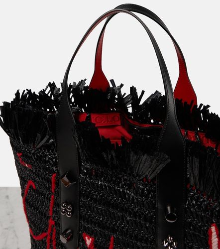 Borsa Frangibus Medium in rafia - Christian Louboutin - Modalova