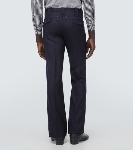Herringbone wool straight pants - Maison Margiela - Modalova