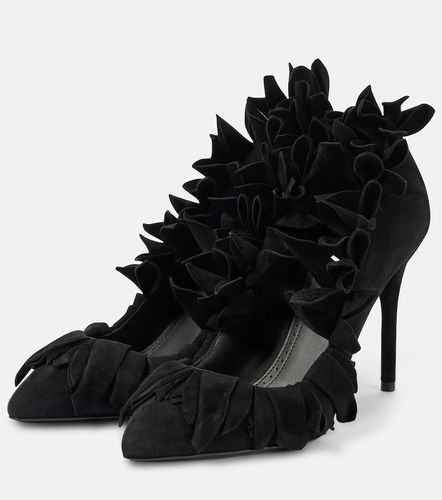 Alaia Petal ruffled suede pumps - Alaia - Modalova