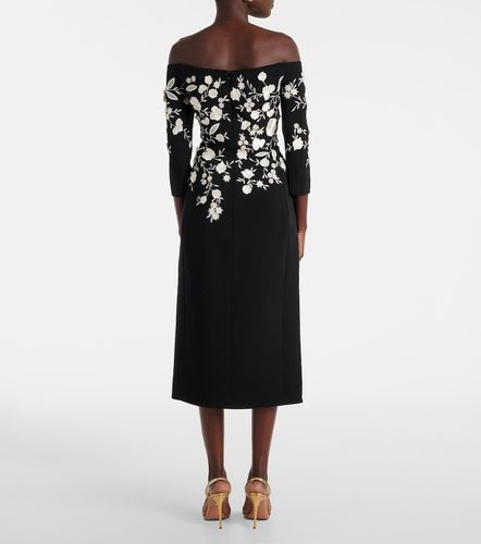 Abito midi off-shoulder con ricamo - Carolina Herrera - Modalova