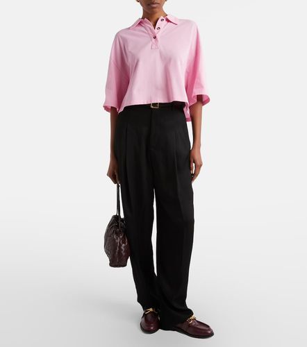 Polo cropped de algodón - Bottega Veneta - Modalova
