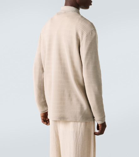 Polo de jersey de lana virgen a rayas - Giorgio Armani - Modalova