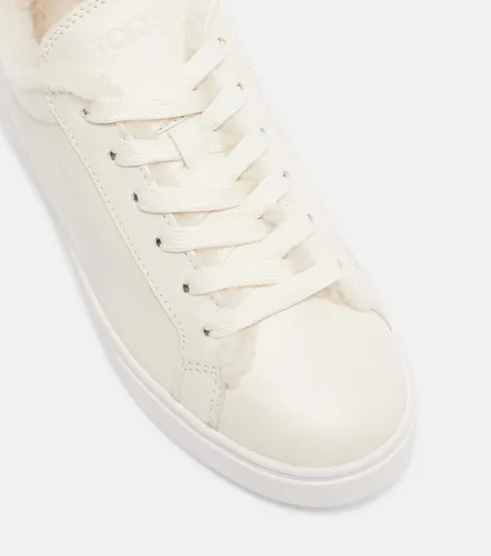 Cassetta shearling-lined leather sneakers - Tod's - Modalova