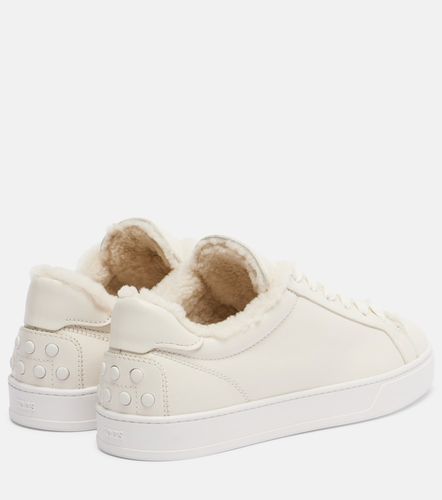 Sneakers Cassetta in pelle con shearling - Tod's - Modalova