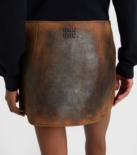 Miu Miu Minifalda de ante - Miu Miu - Modalova