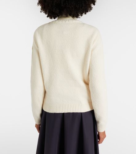 Pullover in misto cotone con logo ricamato - Moncler - Modalova