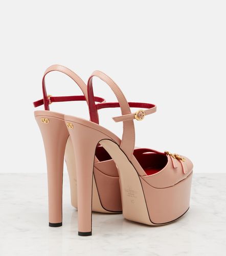 Crasher 145 leather platform pumps - Valentino Garavani - Modalova