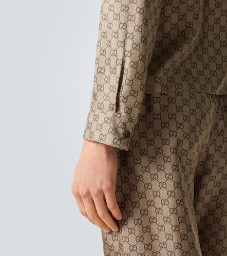 Gucci Camicia in twill di seta GG - Gucci - Modalova