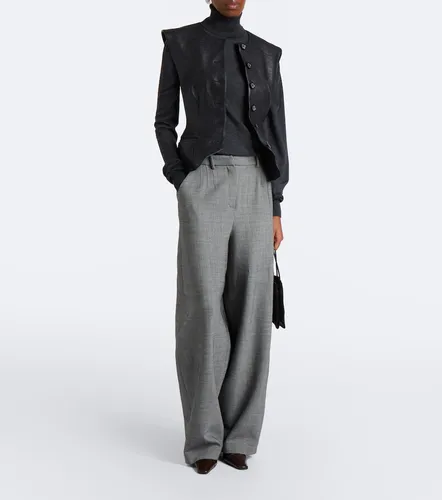 Draped wool turtleneck sweater - Magda Butrym - Modalova