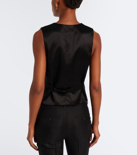 Chaleco de cachemir con satén de seda - Saint Laurent - Modalova