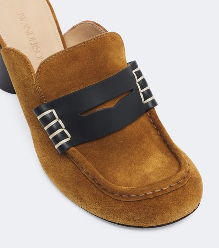 Leather-trimmed suede mules - JW Anderson - Modalova