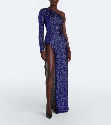 Abito lungo in seta monospalla con paillettes - Gucci - Modalova