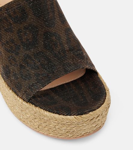 Leopard-print espadrille wedge mules - Gianvito Rossi - Modalova