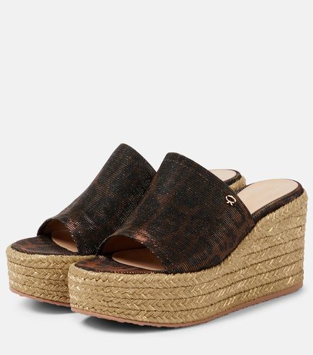Mules con zeppa e stampa leopardata - Gianvito Rossi - Modalova
