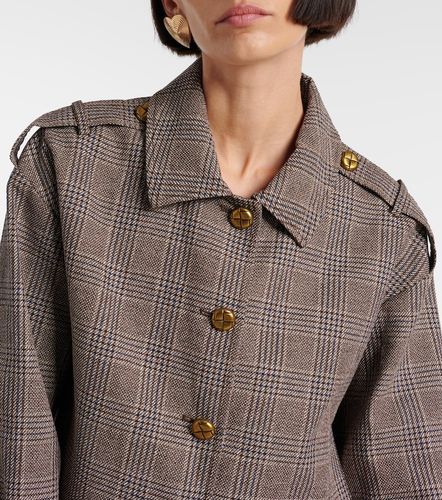 Checked cotton and linen jacket - Self-Portrait - Modalova