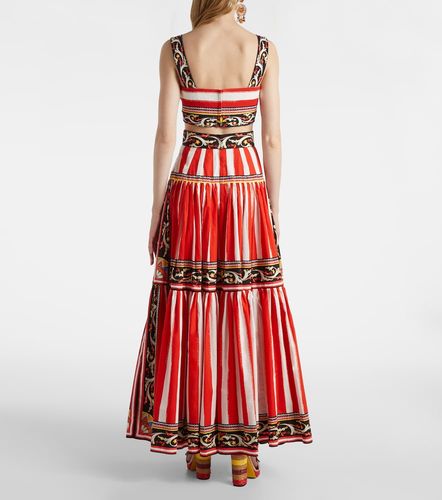 Falda larga Taormina de algodón a rayas - Dolce&Gabbana - Modalova