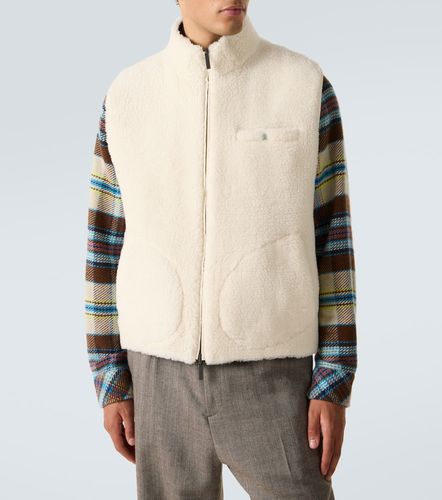 Reversible cashmere and wool vest with emerald - God's True Cashmere - Modalova