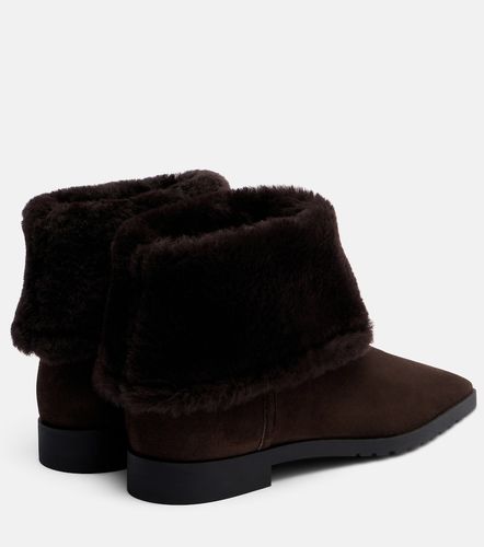Stivaletti in suede foderato in shearling - Toteme - Modalova