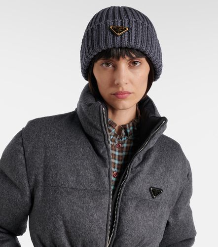 Berretto in lana e cashmere a coste - Prada - Modalova