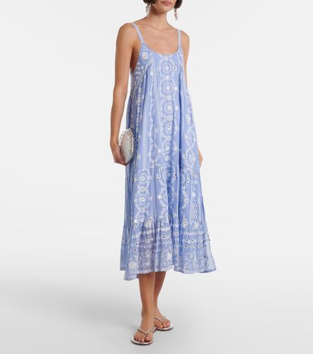 Vestido midi de algodón bordado - Juliet Dunn - Modalova