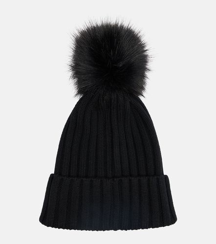 Ribbed-knit virgin wool beanie - Moncler - Modalova