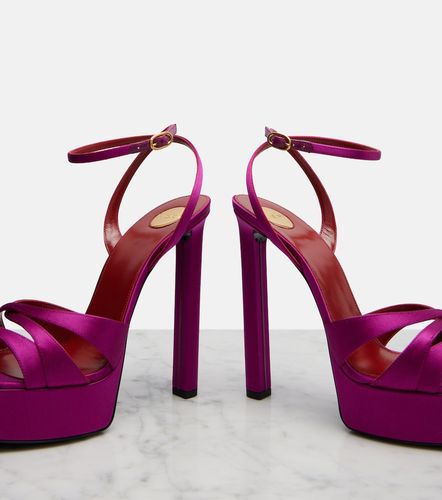 Chandelle crepe satin sandals - Saint Laurent - Modalova