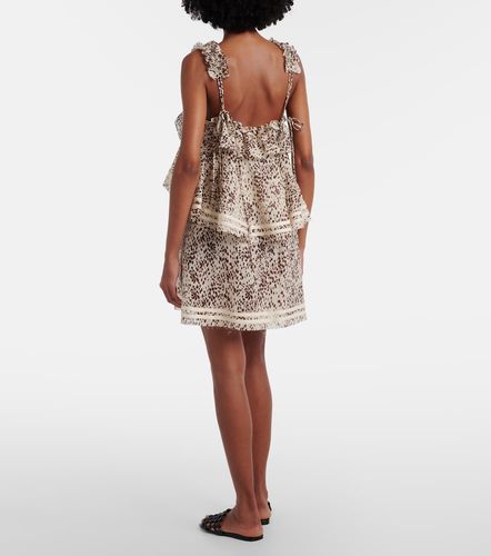Vestido corto de algodón estampado - The Attico - Modalova