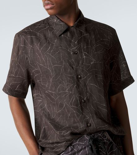 Camisa bowling de lino estampada - Brioni - Modalova