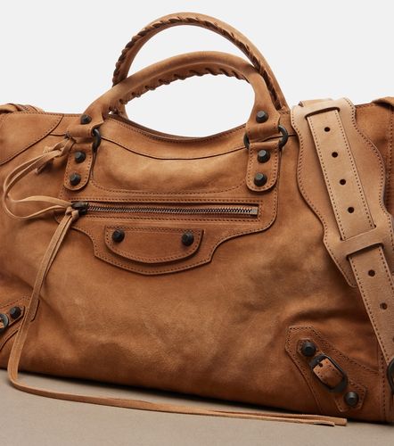 Le City Medium suede top-handle bag - Balenciaga - Modalova