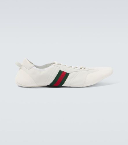 Flex leather and suede sneakers - Gucci - Modalova