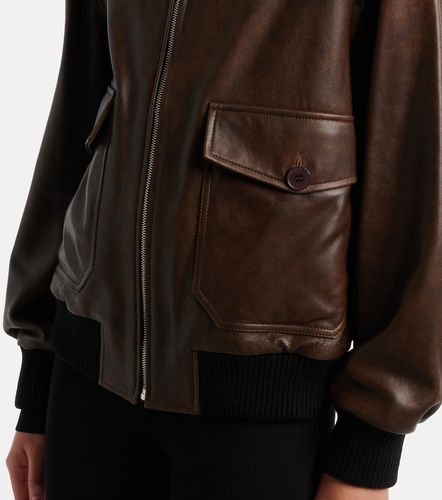 Anton leather blouson jacket - Nour Hammour - Modalova