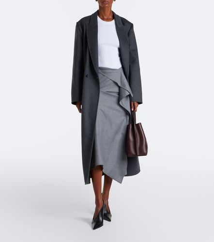 Asymmetric draped wool midi skirt - Victoria Beckham - Modalova