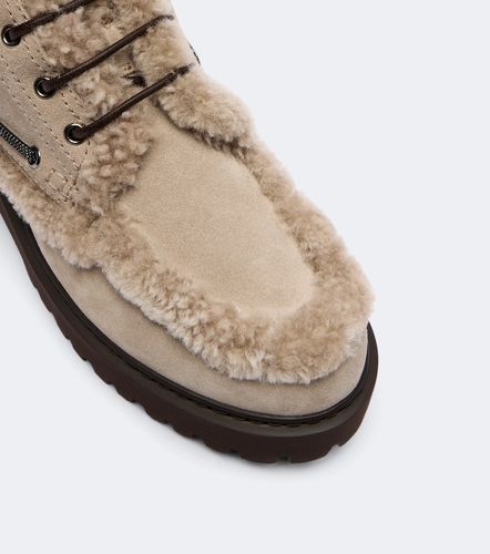 Monili shearing-lined suede lace-up boots - Brunello Cucinelli - Modalova