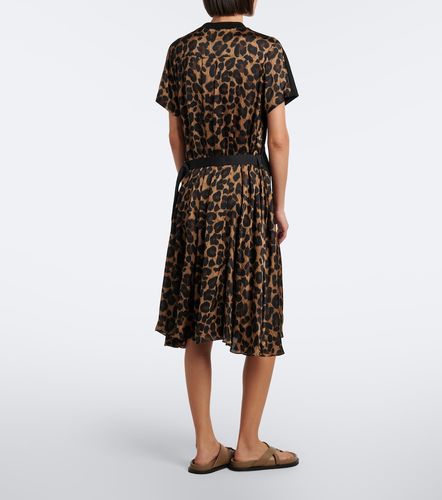 Vestido midi de jersey de algodón estampado - Sacai - Modalova