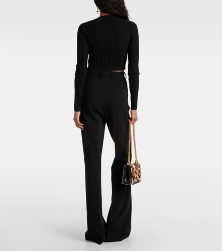 Cardigan cropped in maglia a coste - Dolce&Gabbana - Modalova