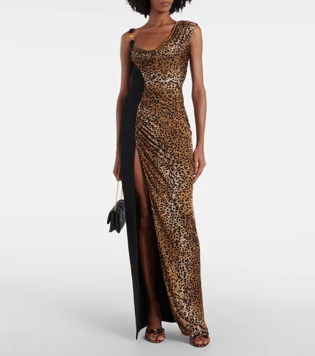 Mules Leopard Opera Bow 95 de borrego - Versace - Modalova