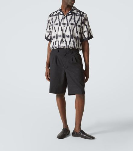 Heathered cotton and wool shorts - Commas - Modalova