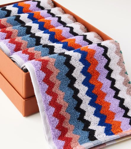 Set di 6 asciugamani per il viso Riverbero in spugna di cotone - Missoni - Modalova