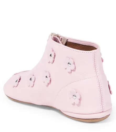 PèPè Botas de piel con aplique floral - PePe - Modalova