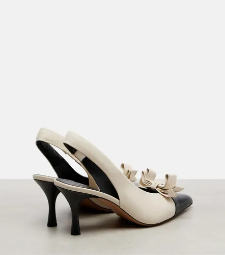 Alba 75 bow-detail leather slingback pumps - Chloe - Modalova