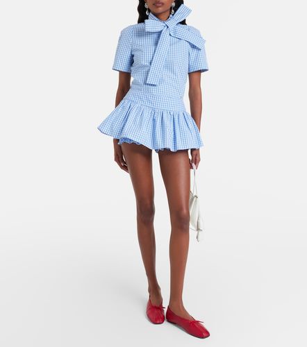 Gathered gingham cotton skort - Shushu/Tong - Modalova