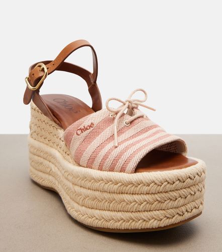 Chloé Sandali con zeppa espadrillas in tela a righe - Chloe - Modalova