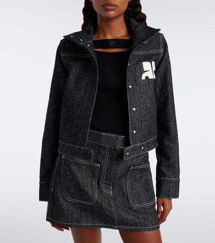 Courreges Logo denim tweed jacket - Courreges - Modalova
